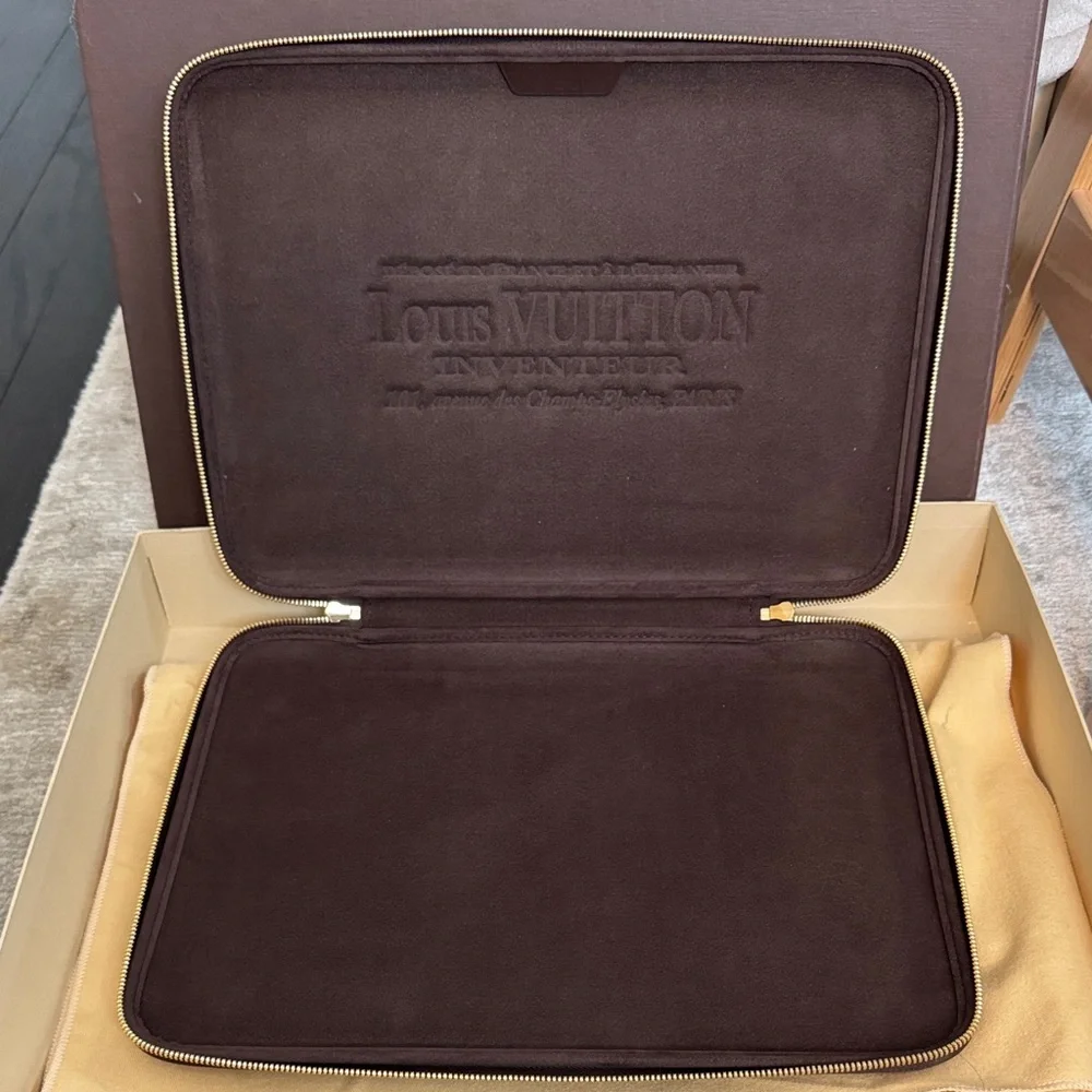 Louis Vuitton Dark Brown Checkered Laptop Bag